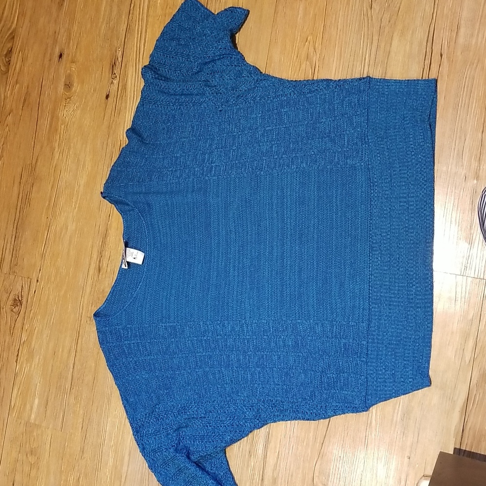 212 New York beautiful blue seafoam top short sleeve EUC sz3X